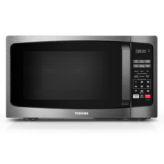 Toshiba 0.9 Cu Ft 900W Compact Microwave with Child Lock – Black